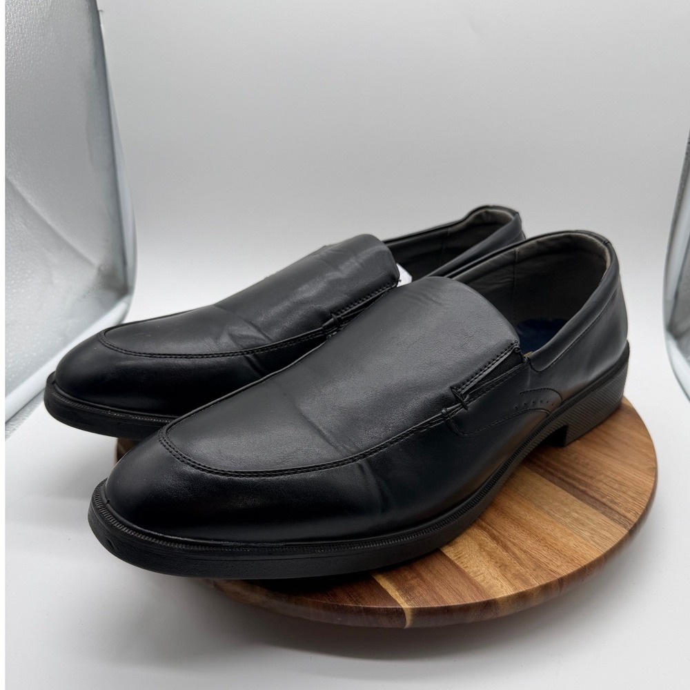 Deer Stags Refine Men's 16W Black Slip On Loafers Bicycle Toe Dress Shoes